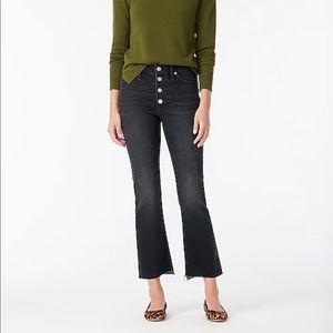 J Crew Petite Demi-Boot Crop Jeans - charcoal 28P
